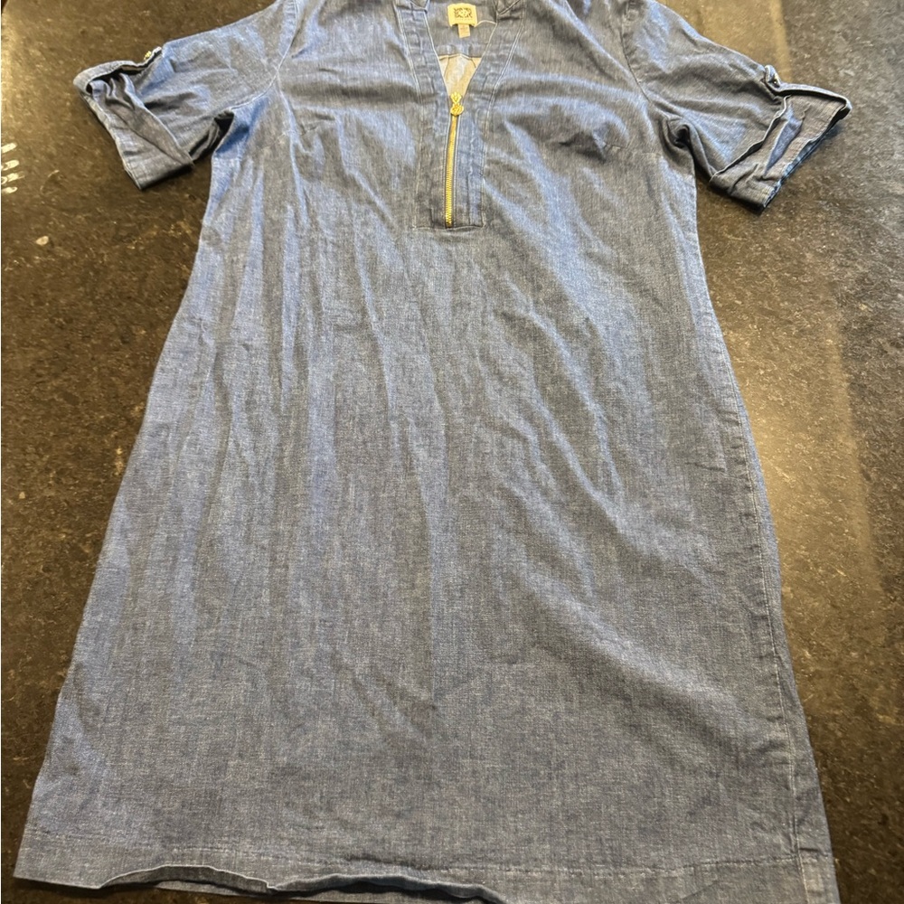 Anne Klein Denim Blue Button Down Shirt